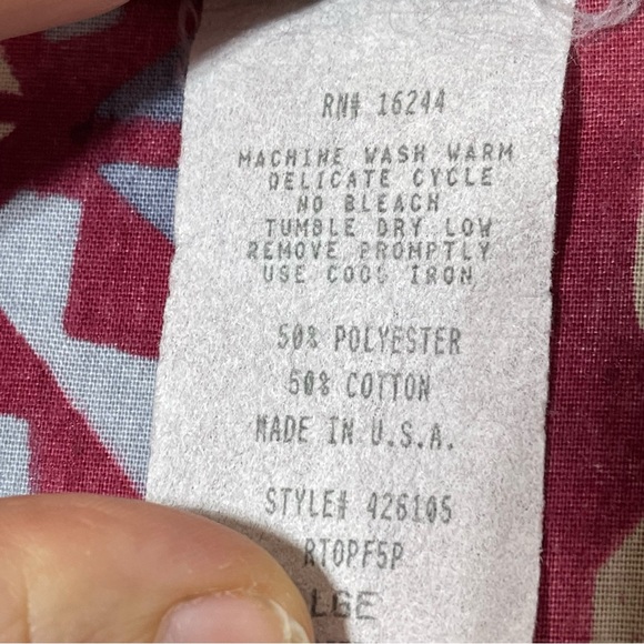 Improved Living, Aztec Long Length Button Down Shirt Dress. Size Large. - Picture 2 of 5